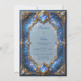 Invitación Boda Filigrana Galaxia Zafiro