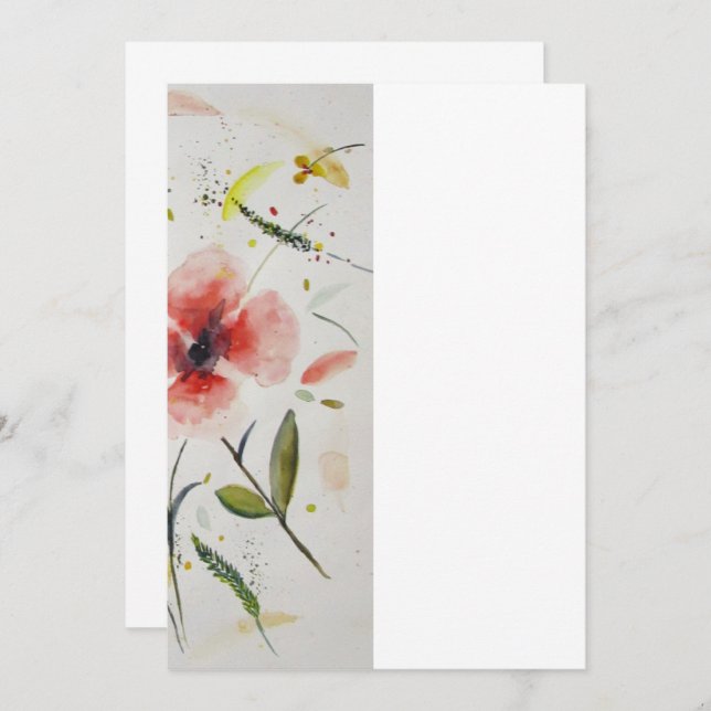 Invitacion boda flor (Anverso / Reverso)