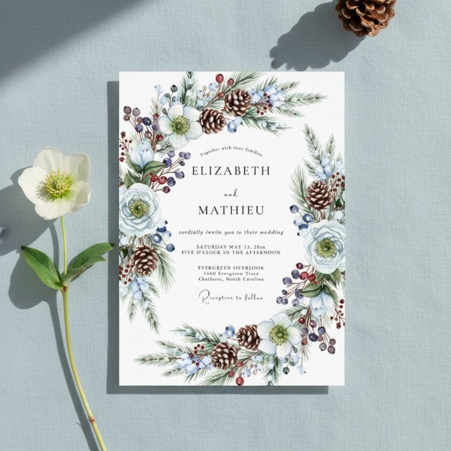 Invitación Boda Flor Blanca de Invierno (Subido por el creador)