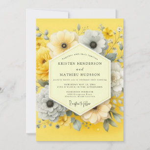 Invitación Boda Flor Canaria Luminosa
