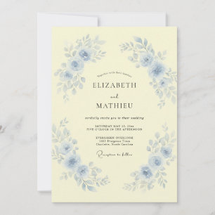 Invitación Boda Flor de Amarillo Centaurea