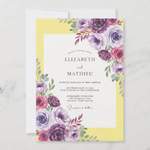 Invitación Boda Flor de Amistista Amarilla
