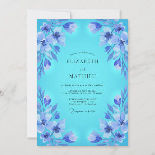 Invitación Boda Flor de Aqua Etérea