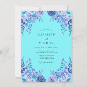 Invitación Boda Flor de Aqua Etérea