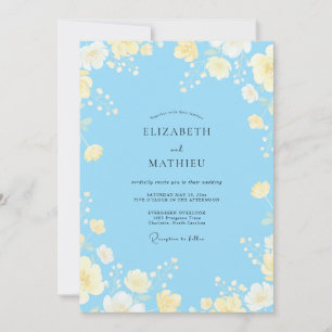 Invitación Boda Flor de Azahar Amarillo