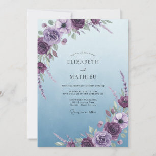 Invitación Boda Flor de Cielo Violeta