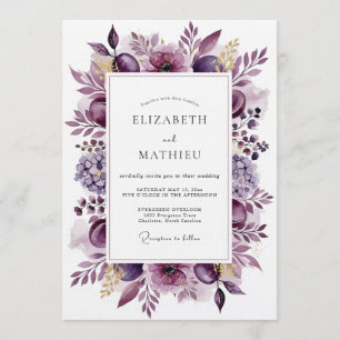 Invitación Boda Flor de Ciruela Etérea