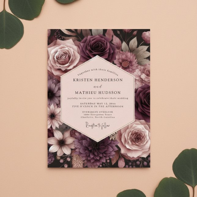 Invitación Boda Flor de Ciruela Etérea (Subido por el creador)