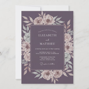 Invitación Boda Flor de Ciruela Etérea