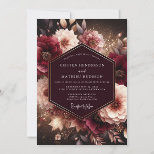 Invitación Boda Flor de Ciruela Moody