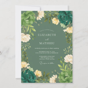 Invitación Boda Flor de Crema de Musgo