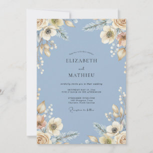 Invitación Boda Flor de Crema de Vinca menor