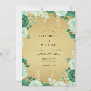Invitación Boda Flor de Cuna de la Casa de Moneda de Oro