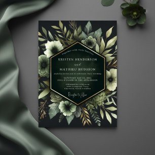 Invitación Boda Flor de Ensueño Esmeralda