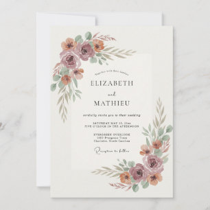 Invitación Boda Flor de Ensueño Malva