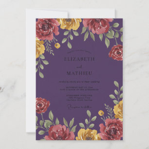 Invitación Boda Flor de Flor de Ciruela Amarilla