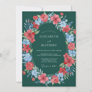 Invitación Boda Flor de Flor Teal