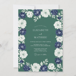 Invitación Boda Flor de Índigo del Bosque