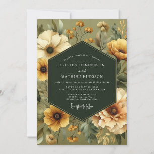 Invitación Boda Flor de la Vendimia Oliva