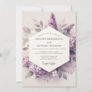 Invitación Boda Flor de Lila Etérea