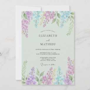 Invitación Boda Flor de Lila Etérea