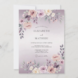Invitación Boda Flor de Lilac Soñadora