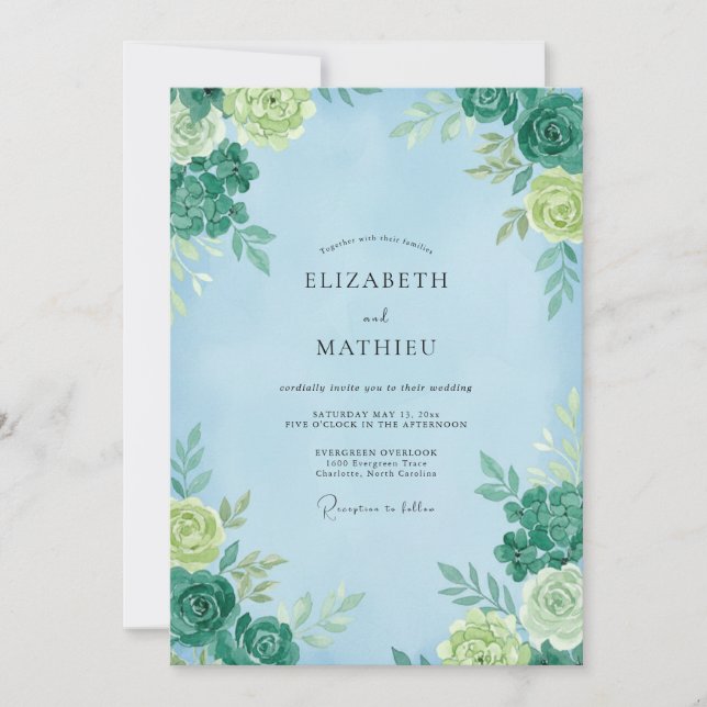Invitación Boda Flor de Lima del Cielo (Anverso)