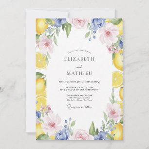 Invitación Boda Flor de Limón Amarillo