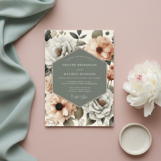 Invitación Boda Flor de Melocotón (Subido por el creador)