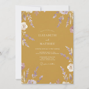 Invitación Boda Flor de Mostaza Amatista