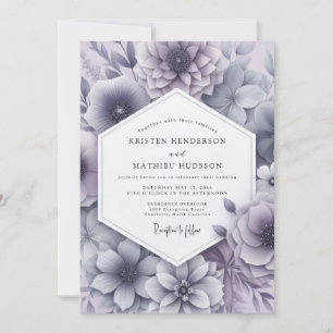 Invitación Boda Flor de Niebla de glicina