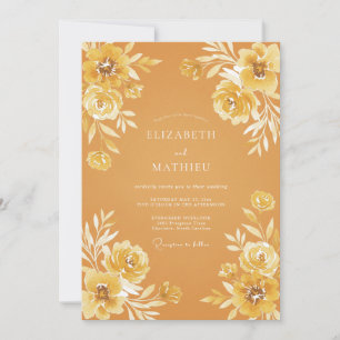 Invitación Boda Flor de Óxido Rústico