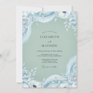 Invitación Boda Flor de Polvo de Espuma de Mar
