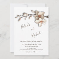 Boda Flor de Relieve Falso Magnolia Blanco Extinto