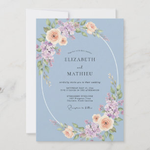 Invitación Boda Flor de Susurro de Vinca menor