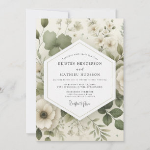 Invitación Boda Flor de Sutil de Salvia