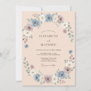 Invitación Boda Flor de Tejido de Vinca