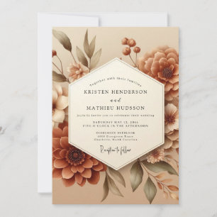 Invitación Boda Flor de Terracota Patrimonio