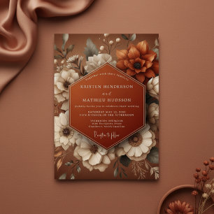 Invitación Boda Flor de Tierra de Terracota