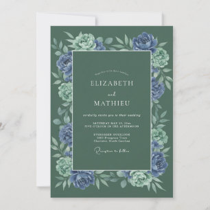 Invitación Boda Flor de Vinca Espruce