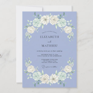 Invitación Boda Flor de Vinca Periwinkle