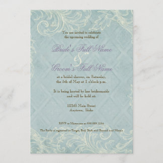 Invitación Boda Flor Floral Flor Flor Flora Floral Aqua Blue 