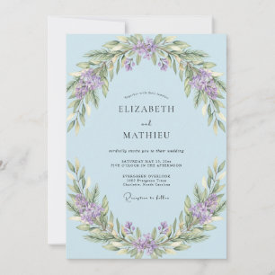 Invitación Boda Flor Serena de Vinca menor