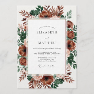 Invitación Boda Flor Sienesa Pintada