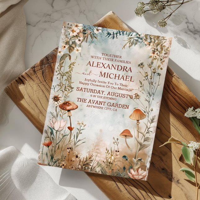Invitación Boda Flor Silvestre Boho Campo (Subido por el creador)