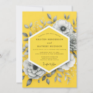 Invitación Boda Flor Triste de Canario