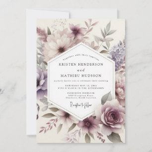 Invitación Boda Flora Aquarela Cardo