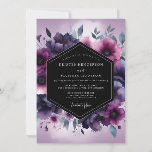 Invitación Boda Flora Crepuscular de Amatista