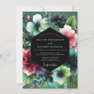 Invitación Boda Flora Luminosa Esmeralda