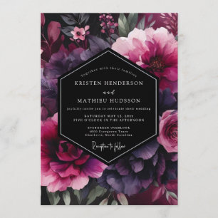 Invitación Boda Flora Moody Fuchsia